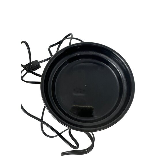 Electric Candle Wax Warmer With Diamond Pattern - Black Ceramic - Plug-In With S - Picture 4 of 6